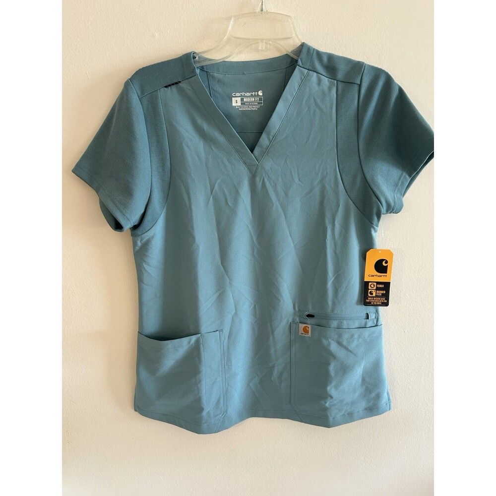 NEW! Carhartt Women's Scrub Top Force Essentials, V-Neck Size S Modern Fit